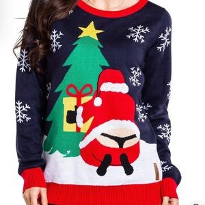 WOMEN'S WINTER WHALE TAIL UGLY CHRISTMAS SWEATER